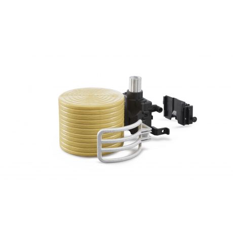 Bruder balengrijper met ronde hooibaal