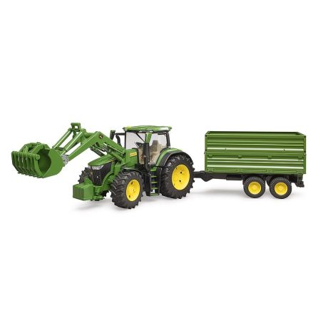 Bruder John Deere 7R 350 met voorlader en kiepwagen