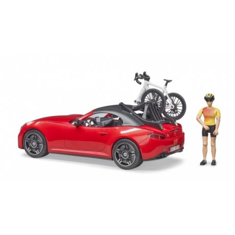 Bruder roadster met wielrenner