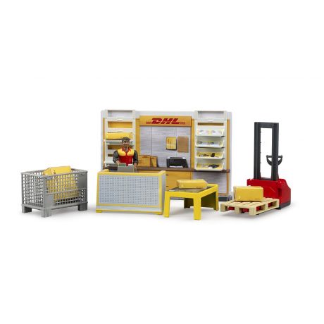 Bruder DHL shop met steekwagen en pallets