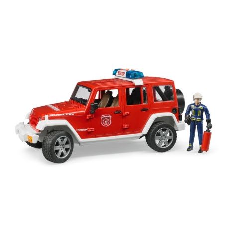 Bruder Jeep wrangler unlimited rubicon brandweerwagen met brandweerman 