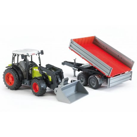 Bruder Claas Nectis 267 F met voorlader en kipper 