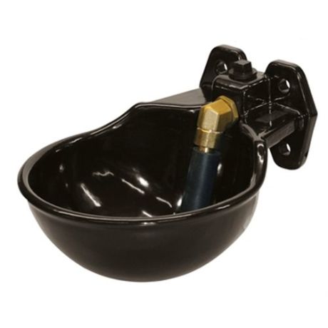 Suevia drinkbak met staaf geëmailleerd zwart