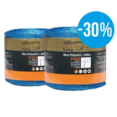Gallagher turboline cord (20.1) duopack blauw 2x400m
