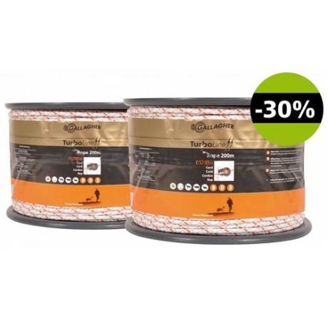 Gallagher TurboLine cord duopack wit 2x200m | Kuiper Koekange