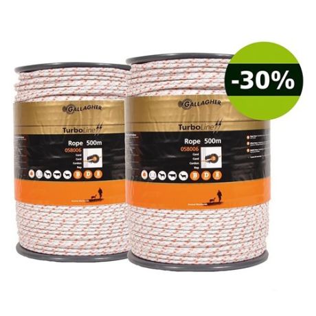 Gallagher TurboLine cord duopack wit 2x500m | Kuiper Koekange