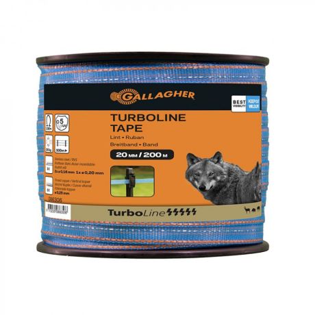 Gallagher turboline lint 20mm blauw 200m