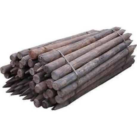 Zwarte afrasteringspalen Lengte 120 cm Dikte 6 cm