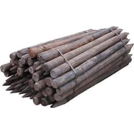 Zwarte afrasteringspalen Lengte 160 cm Dikte 9 cm