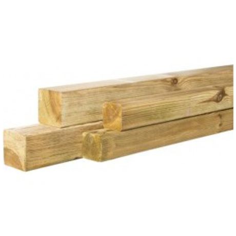 Geschaafde vierkante palen | Kuiper Koekange