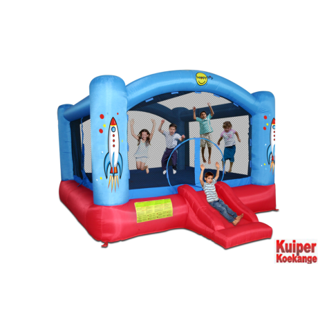 Happy hop ruimteschip springkussen voorkant | Kuiper Koekange