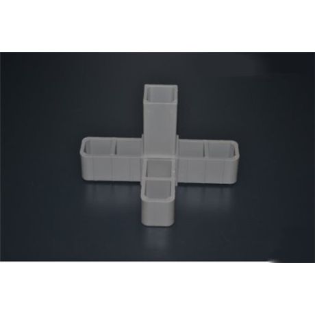 Hoekstuk 4-poot 25mm grijs | Kuiper Koekange