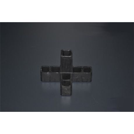 Hoekstuk 4-poot 20mm zwart | Kuiper Koekange