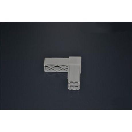 Hoekstuk lang model grijs 20mm | Kuiper Koekange