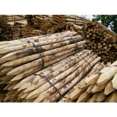 Afrasteringspalen Kastanje hout Lengte 300 cm Dikte 8/10 cm