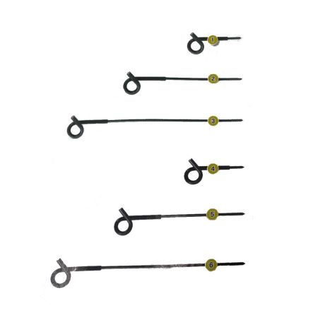 Krulstaart afstandisolator zwart 40cm - 8mm