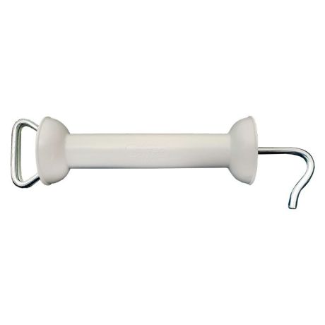 Koltec poortgreep wit  met vaste lintklem - 2 stuks