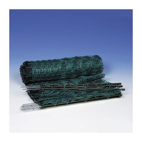 Kippennet groen 106cm hoog, 25m dubbele pen