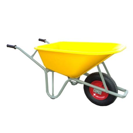 Kruiwagen gele bak ovaal gelakt frame 100ltr | Kuiper Koekange