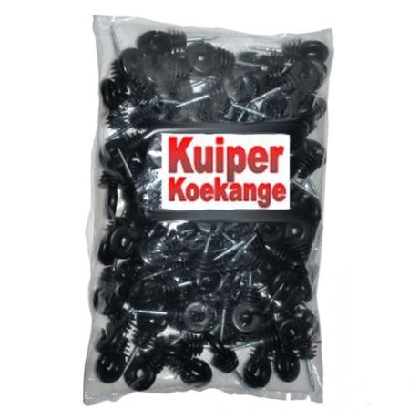 ringisolator zwart met doorlopende kern - 100 stuks