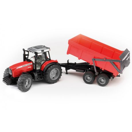 Bruder Massey Ferguson 7480 met kipper 