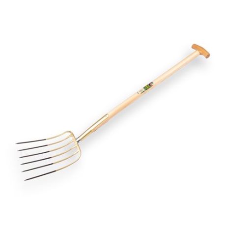 Mestvork 6 tands brons, t-steel | Kuiper Koekange