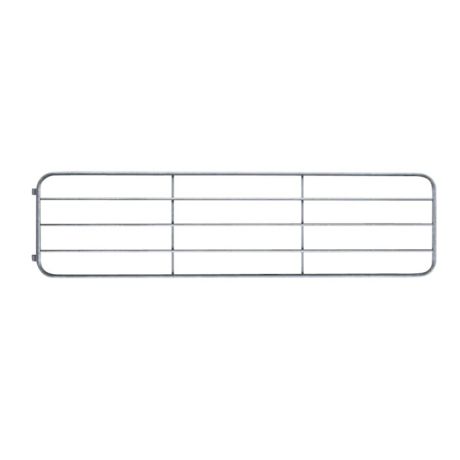 Metalen landhek 5 buizen verzinkt - ronde hoeken