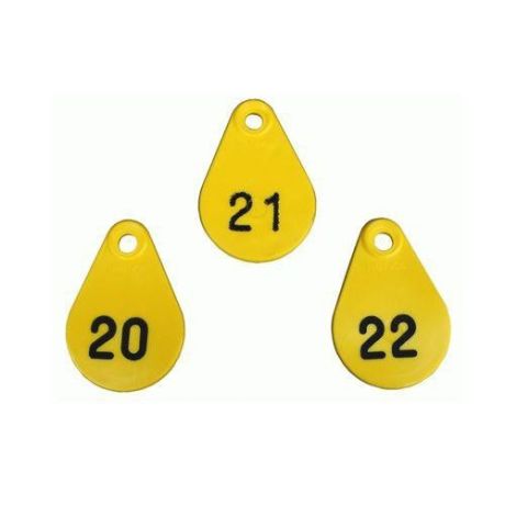 Nekplaatjes bedrukt geel - 25 stuks | Kuiper Koekange