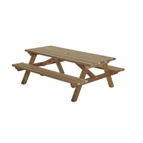 Picknicktafel rechthoek 40mm hardhout - 200cm