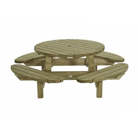 Picknicktafel rond 45mm geïmpregneerd