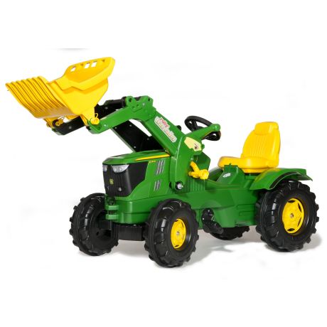 RollyFarmtrac John Deere 6210 R met voorlader - plastic banden