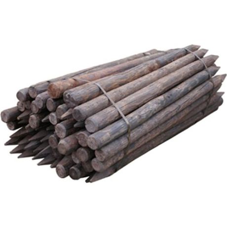 Paardenbak palen rond 200cm x 10cm