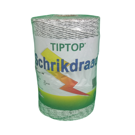 TipTop schrikdraad wit 400meter 3mm