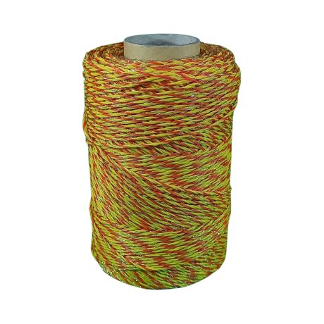 Schrikdraad geel-oranje 200meter 2mm