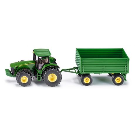 Siku John Deere tractor met trailer