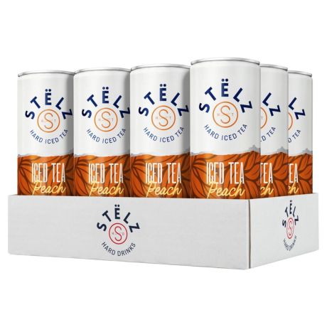 Stëlz hard iced tea peach tray - 12 stuks