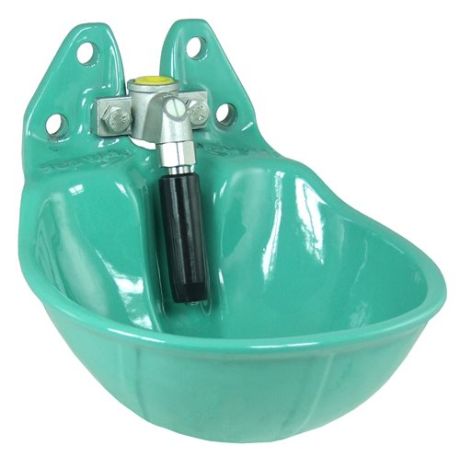 Suevia drinkbak met staaf geëmailleerd groen