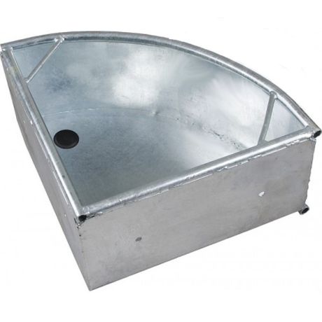 Hoek voerbak gegalvaniseerd