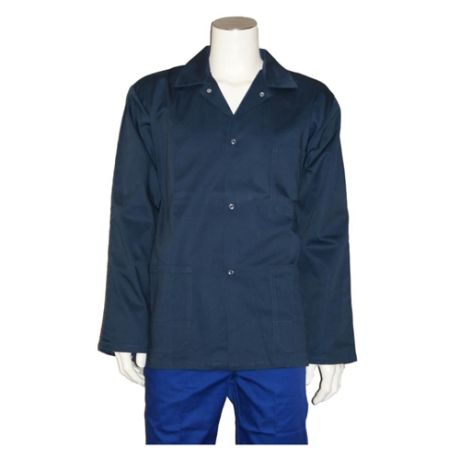 Bestex werkjas kort navy polyester / katoen | Kuiper Koekange