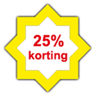 25% korting